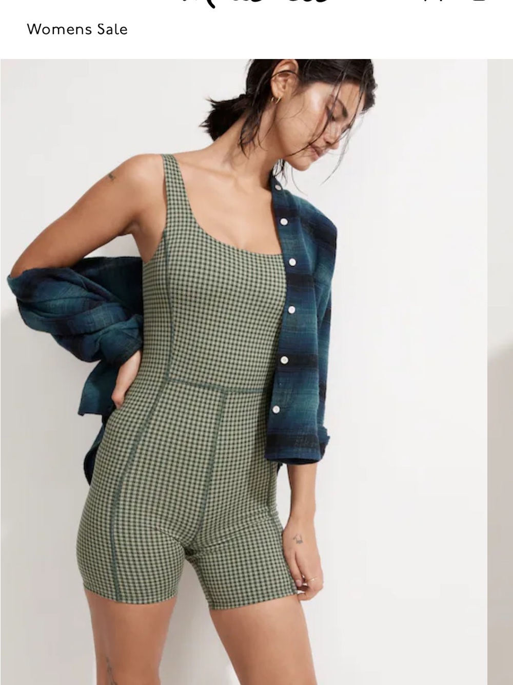Madewell Biker Unitard in Checks MWL - Picture 8 of 9